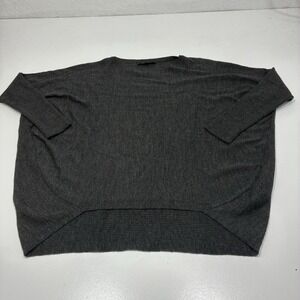 Lafayette 148 New York Gray Sweater Women size Small 100% Wool Dolman Sleeve